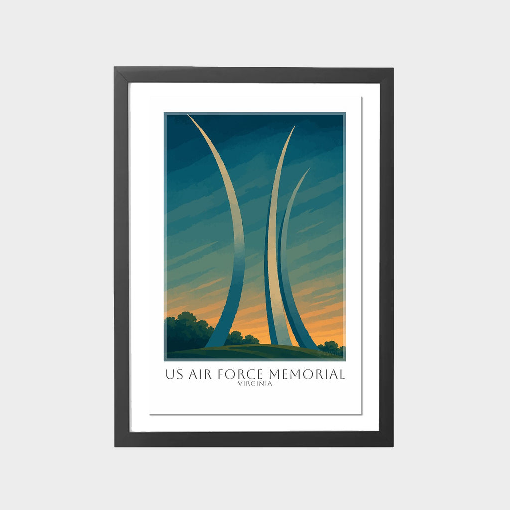 us-air-force-memorial-gray-bg-framed