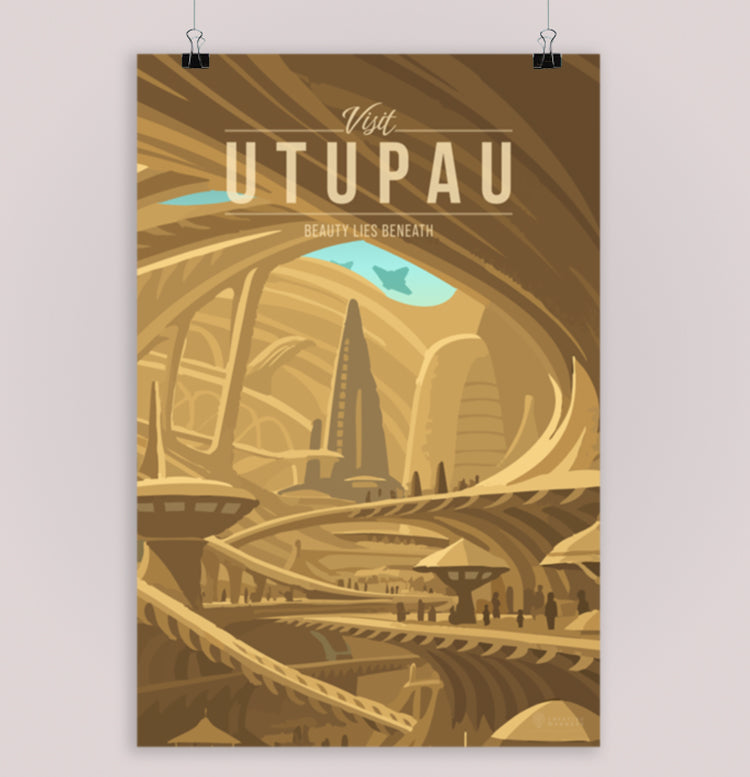 Utupau Travel Poster