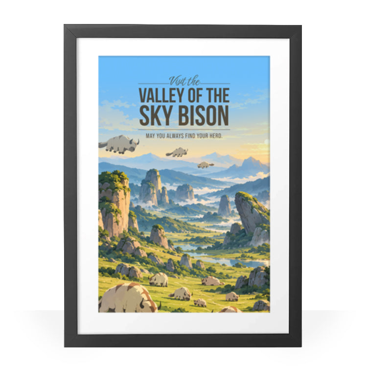 valley-of-the-sky-bison-framed