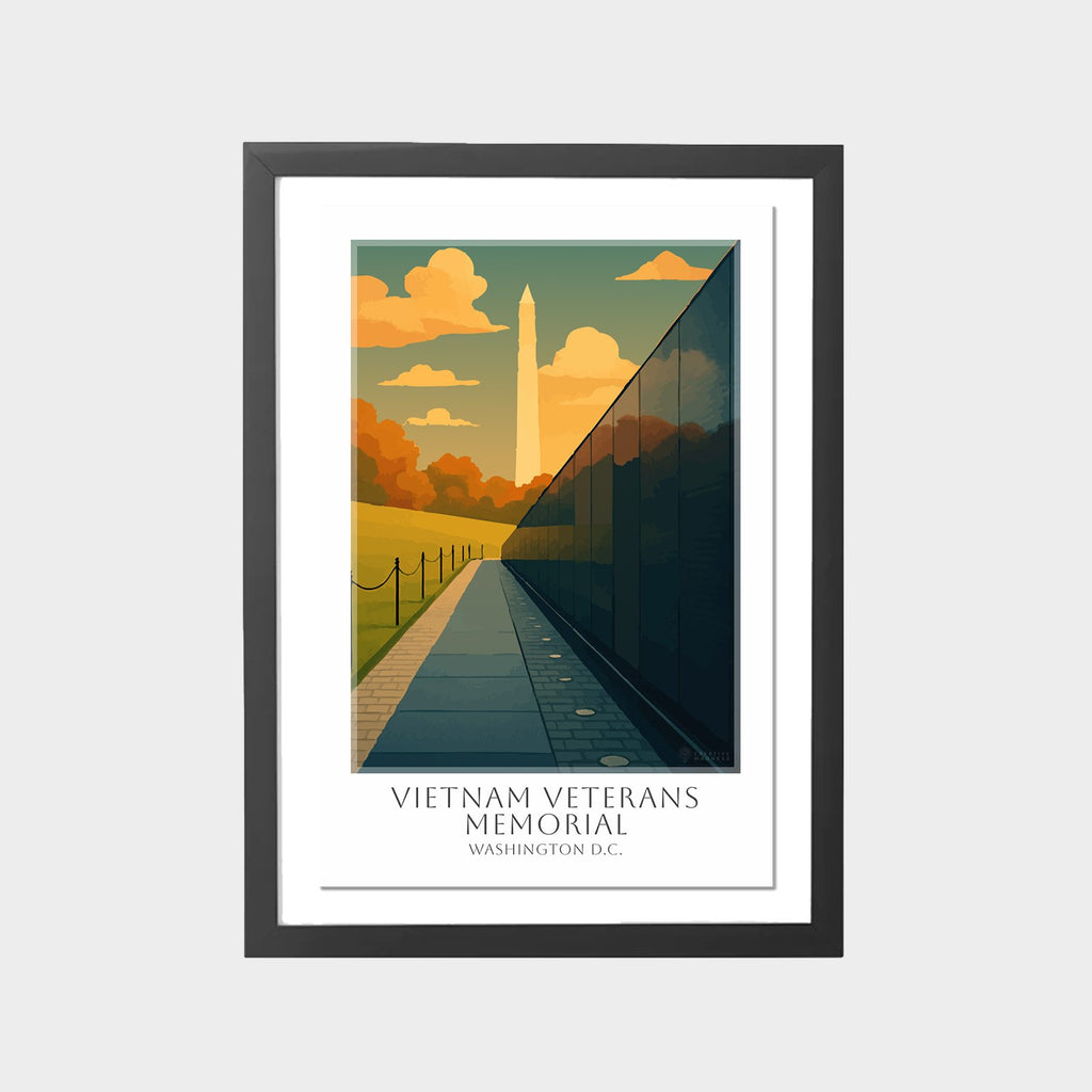 vietnam-veterans-memorial-gray-bg-framed